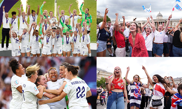 VIDEO: It's coming home! Emotional soccer fans erupt in joy as England women win first major title 