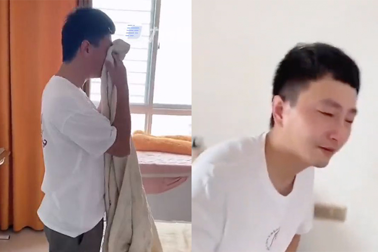 VIDEO: Father tutors child in maths for a year, breaks down in tears when son scores only 6 out of 100