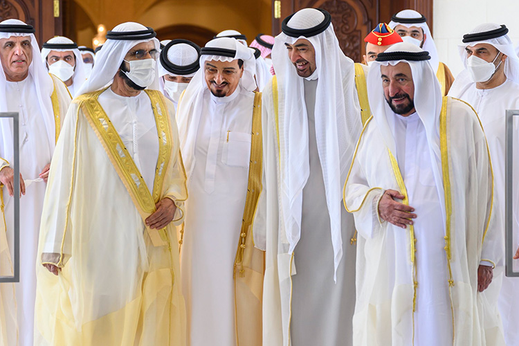 UAE President receives Rulers of the Emirates, exchanges Eid greetings 