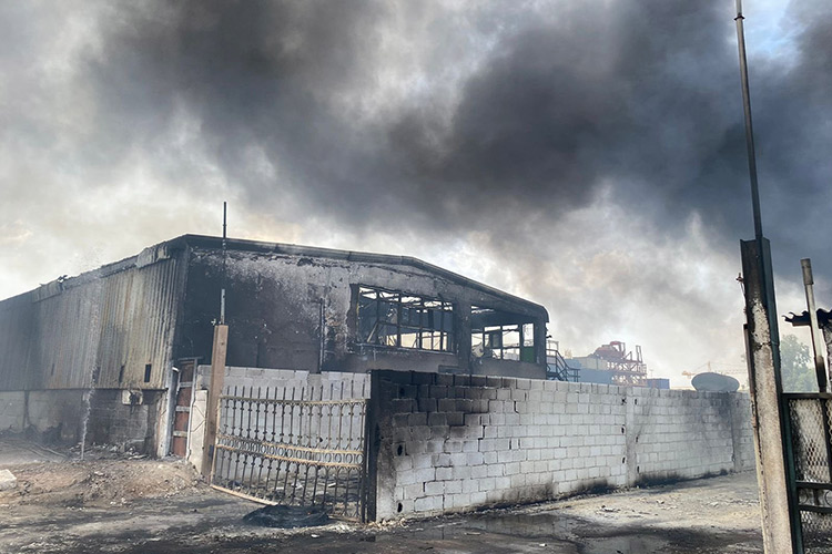 Abu Dhabi civil defence put out fire in Al Mafraq warehouse