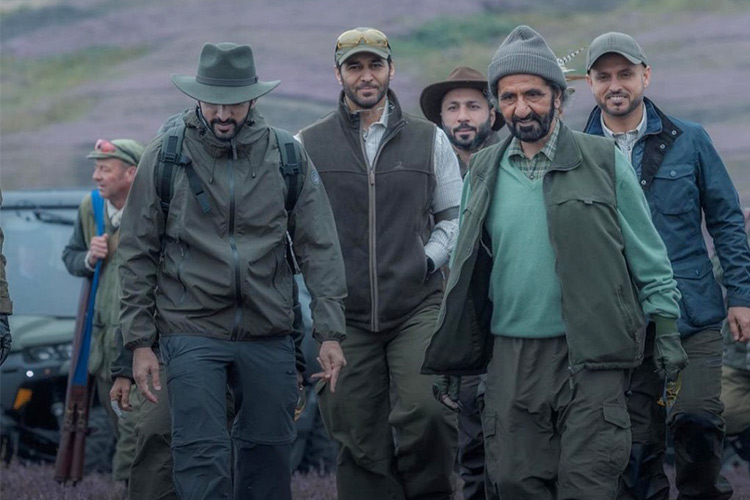 Sheikh Mohammed and Sheikh Hamdan enjoy hunting trip at Yorkshire countryside