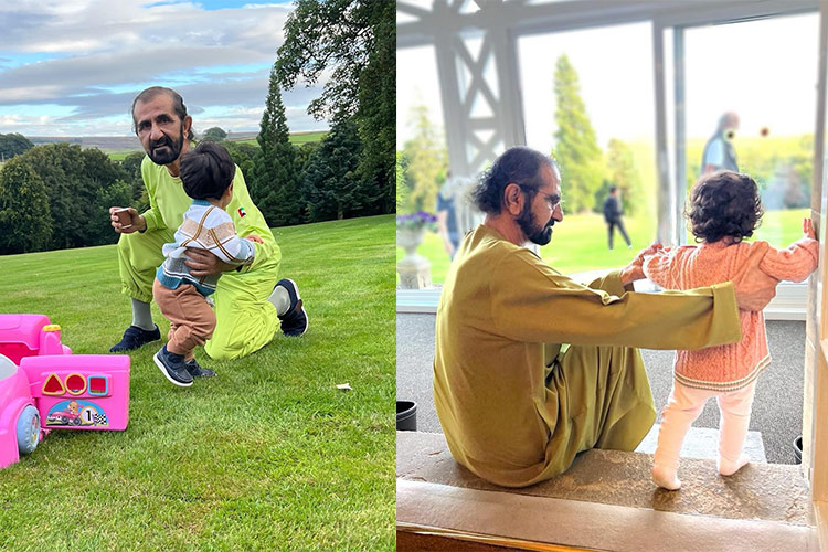 Sheikh Mohammed spends quality time with grandchildren in Britain