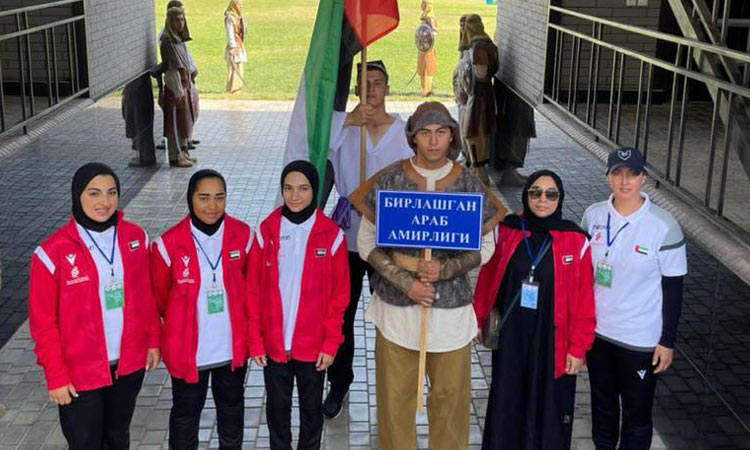 Sharjah Women's Sports Club team participate in Uzbekistan International Archery Championship