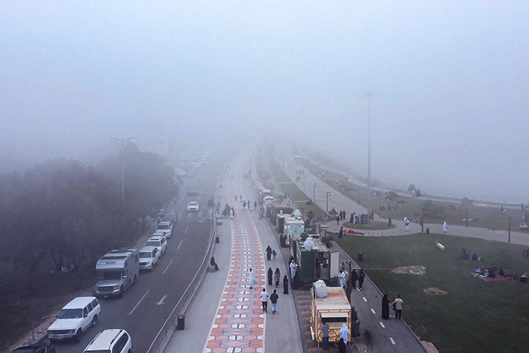 Sweltering Saudi citizens escape to 'City of Fog' in Al Namas 