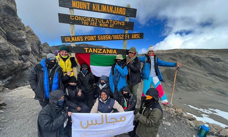 10 Emirati women conquer Africa’s Mount Kilimanjaro, hoist UAE flag 