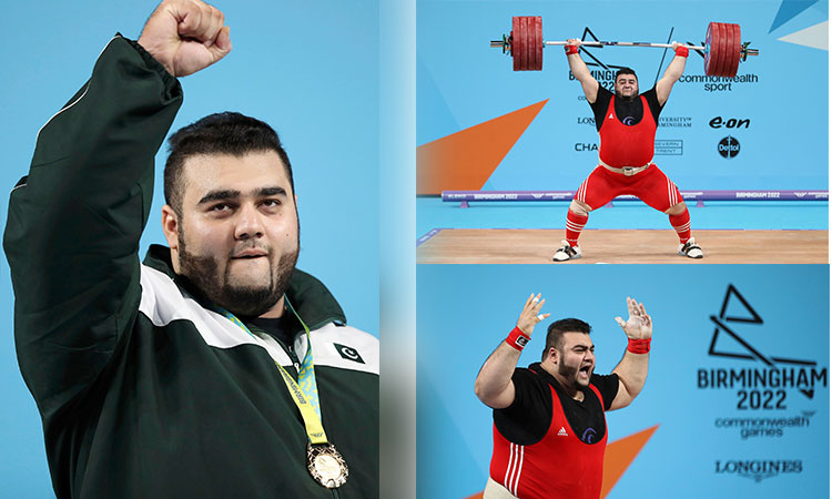 Nation congratulates Nooh Dastagir for bagging Pakistan’s first gold medal at Commonwealth Games