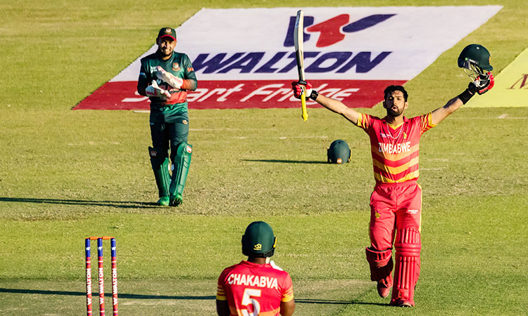 Raza stars in great run chase as Zimbabwe win Bangladesh ODI series