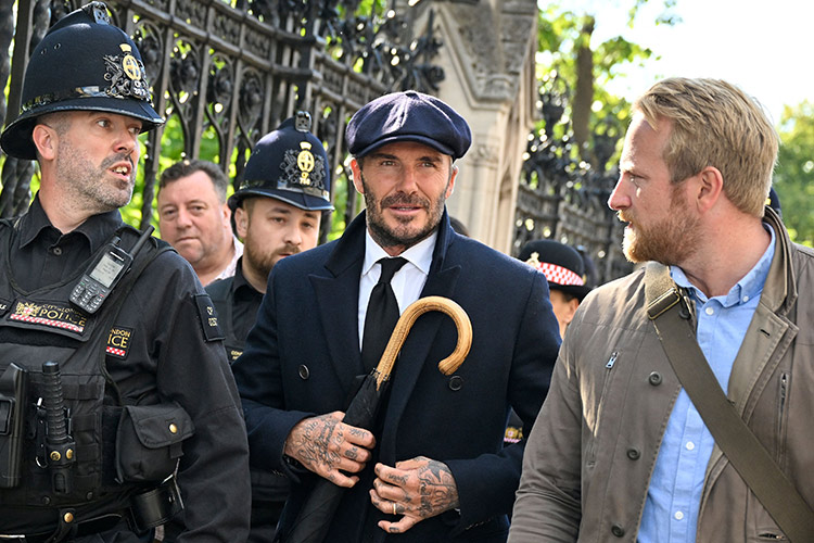 Video: Beckham describes 'emotional' moment seeing Queen's coffin after queuing alongside thousands