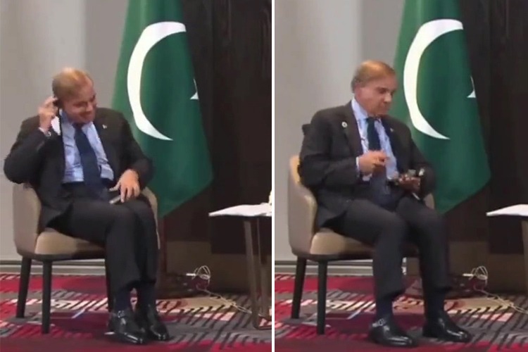 VIDEO: Pakistan PM Shahbaz Sharif struggles with earphone at bilateral meeting, Putin smiles 