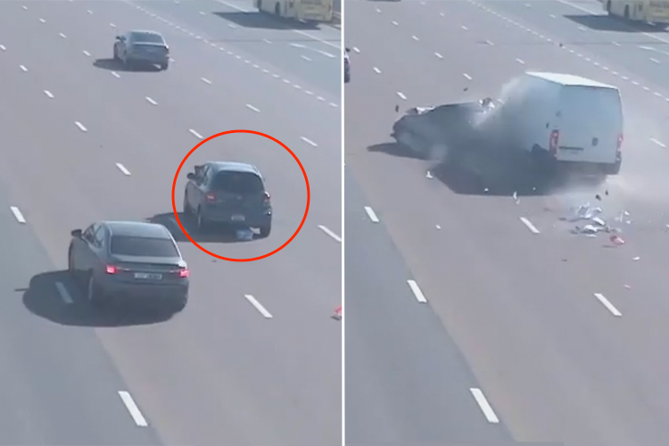 VIDEO: Negligent motorist stops in the middle of the road, causes major accident in Abu Dhabi  