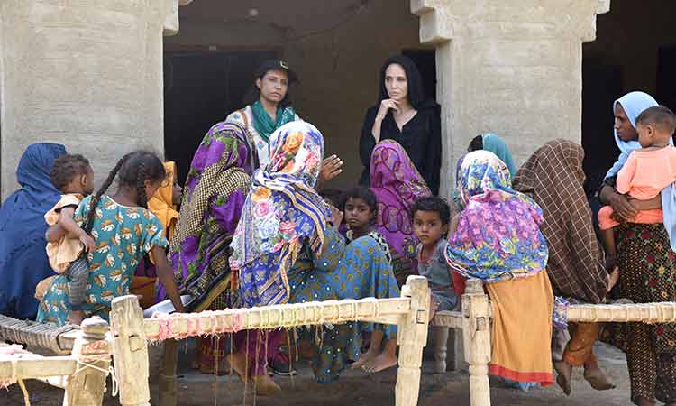 Angelina Jolie makes surprise visit to flood-hit Pakistan