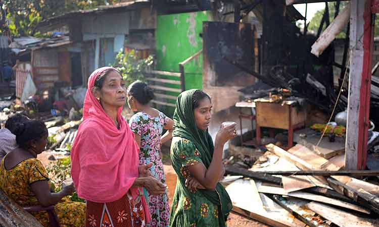 Fire in Sri Lankan capital destroys 80 houses, around 220 people displaced