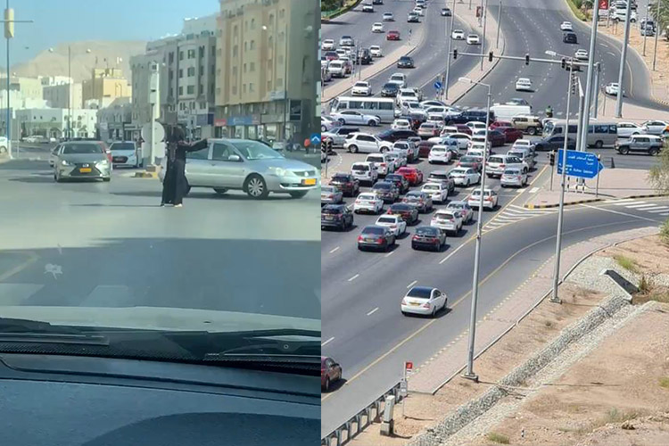 VIDEO: Woman manages traffic in Muscat after electrical grid problems cut power in parts of Oman