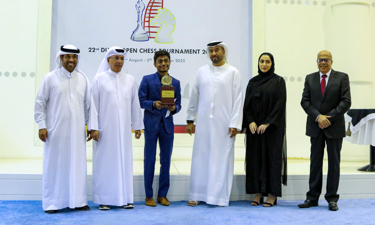 Indian Grandmaster Chitambaram crowned champion of 22nd Dubai Open Chess