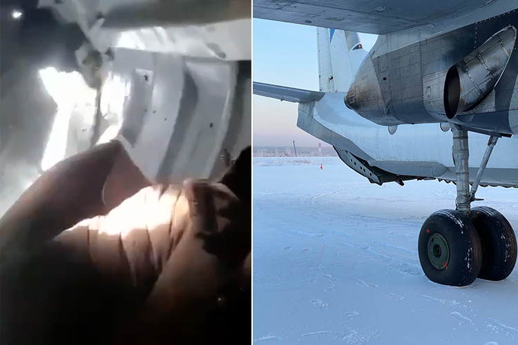 Russian charter plane’s rear door opens midair, passenger records scary video