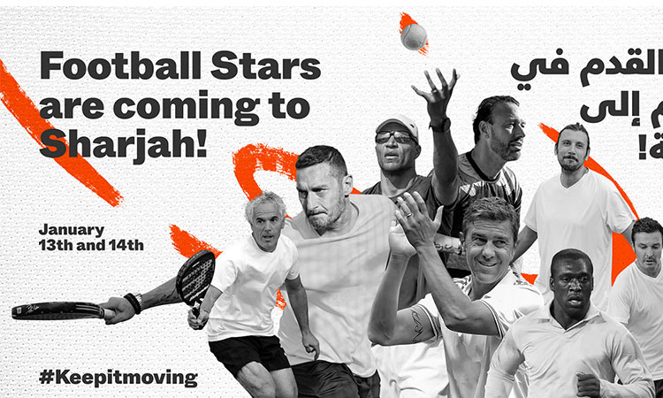 16 former soccer stars to compete in Sharjah padel-tennis tournament