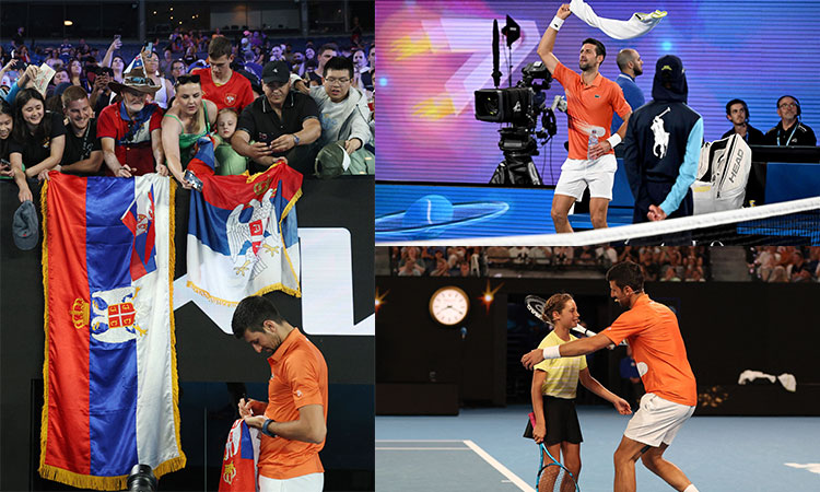 Emotional Djokovic receives warm welcome in Melbourne return