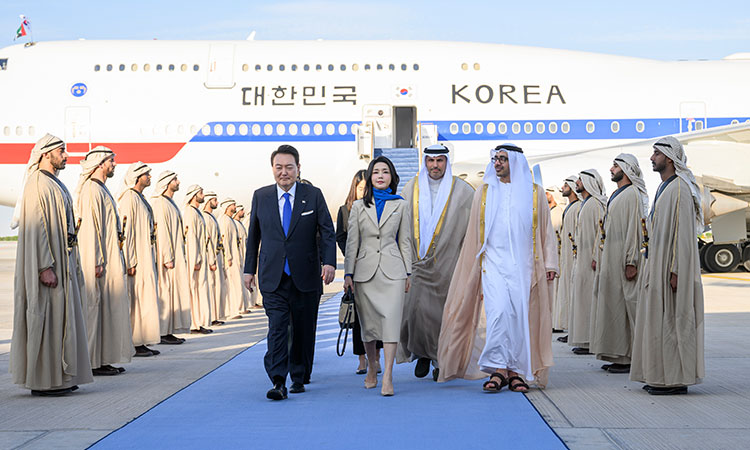 President of South Korea arrives in UAE on state visit