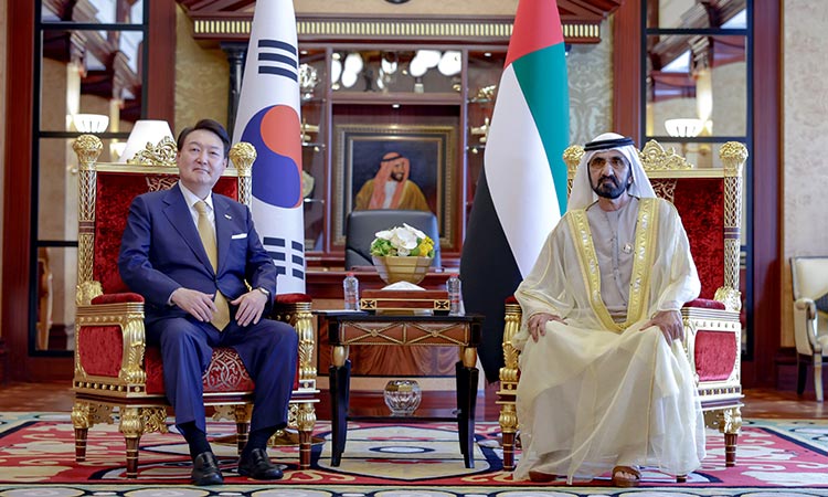 Sheikh Mohammed, S.Korea president discuss ways to expand bilateral cooperation