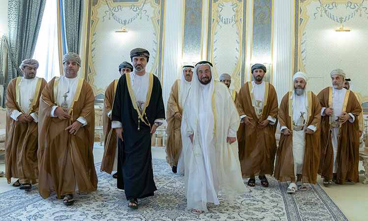 Sheikh Sultan receives Chairman of Oman’s Shura Council in Sharjah 