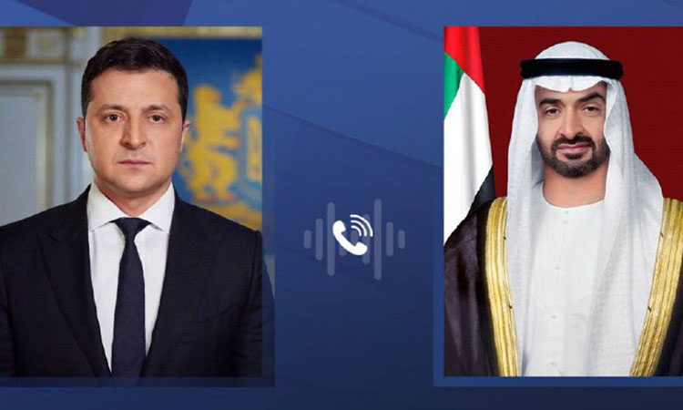 UAE President Mohamed Bin Zayed receives phone call from Ukrainian leader Zelensky