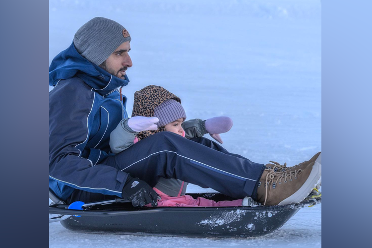 Hamdan shares some endearing pictures of his children enjoying in French Alps