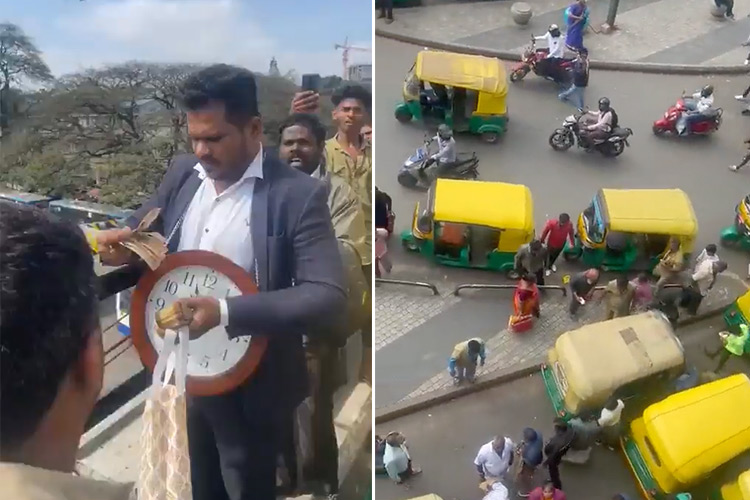 VIDEO: Man throws currency notes off a flyover in India, police launch probe