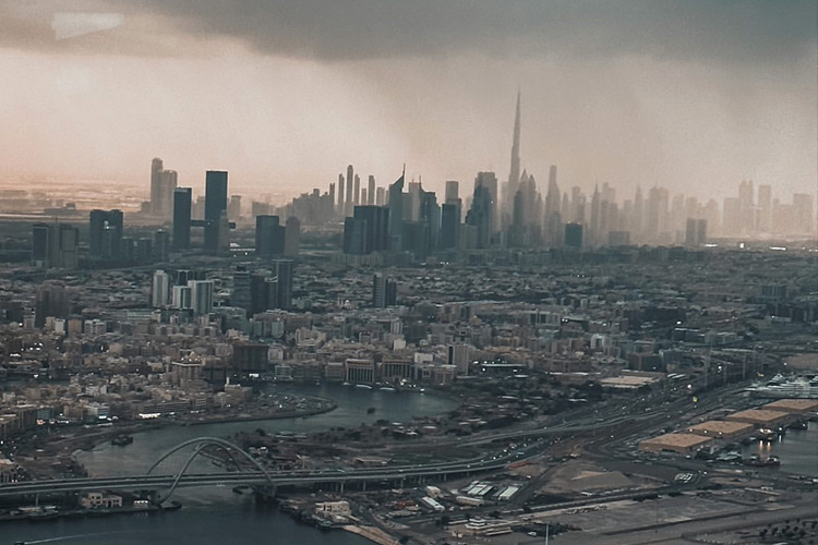 Sheikh Hamdan shares stunning photos of Dubai rain from aircraft 