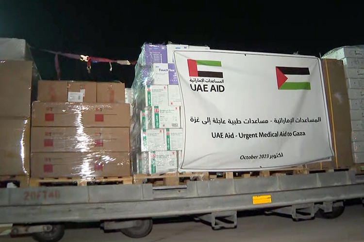 UAE provides humanitarian aid to displaced families in Gaza Strip