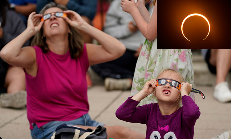 VIDEO: Millions of Americans watch 'ring of fire' eclipse