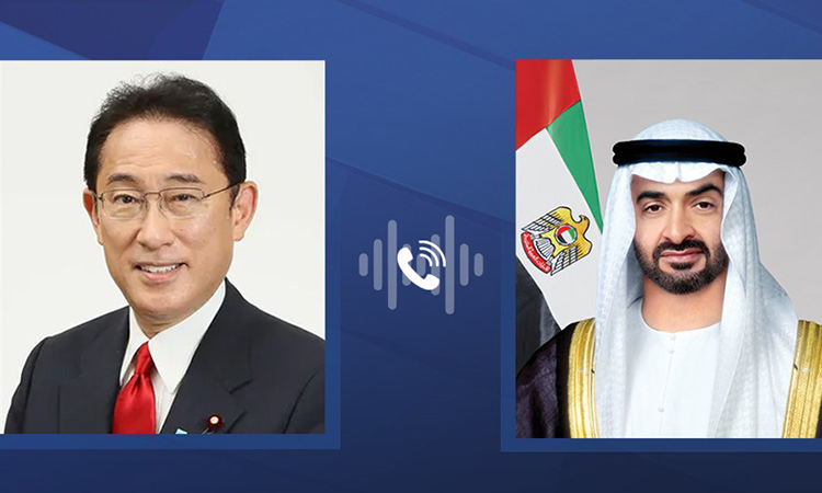 UAE President, Japan PM discuss humanitarian situation in Gaza, bilateral relations  