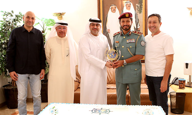 Khalid Abdullah Taryam receives Commander-in-Chief of Sharjah Police on 53rd founding anniversary of Al Khaleej newspaper