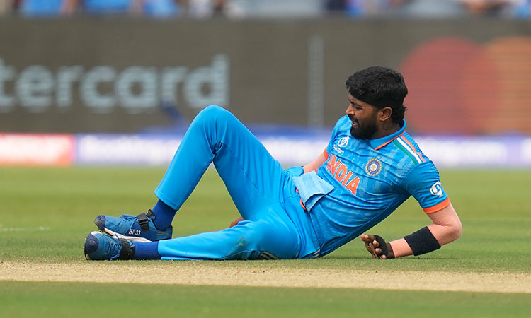 Pandya hobbles off with suspected ankle injury in Cricket World Cup game against Bangladesh