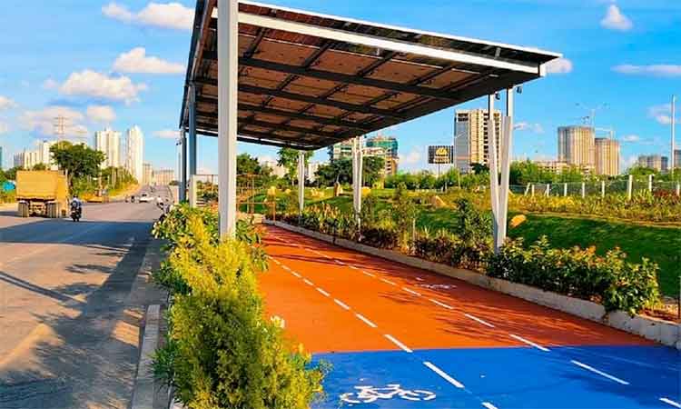 India’s first solar cycling track comes up in Hyderabad