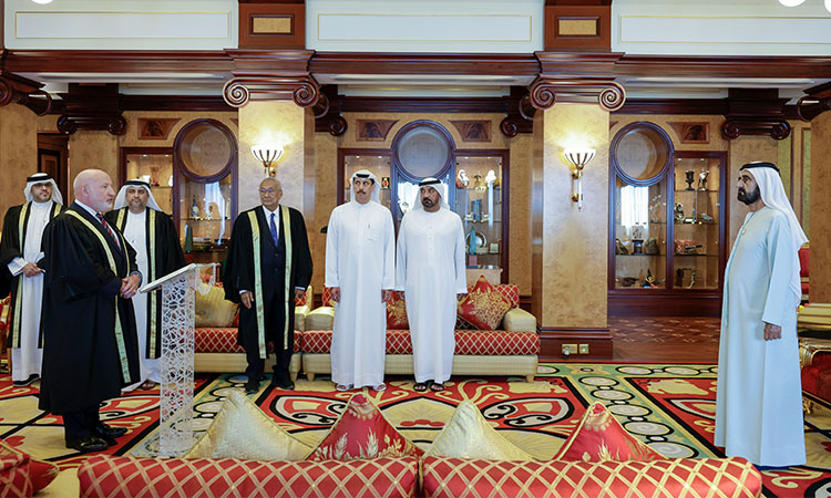 Sheikh Mohammed presides over the swearing-in ceremony of new DIFC Courts judges