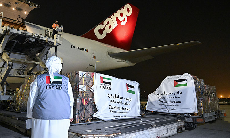 UAE sends 68 tonnes of food supplies to Gaza Strip