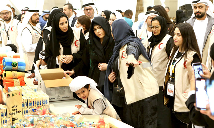 Sheikha Latifa takes part in UAE relief campaign for Gaza