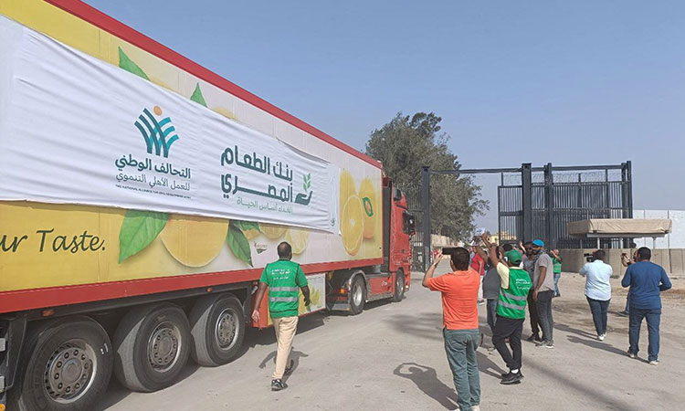 Second aid convoy enters Egyptian side of Rafah crossing en route to Gaza