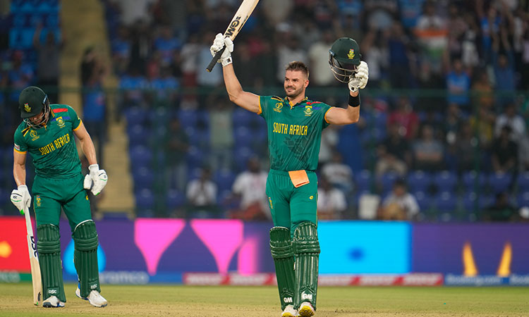 Markram smashes fastest World Cup century as record-setting S.Africa thrash Sri Lanka