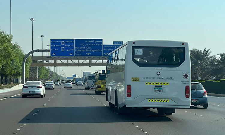 Abu Dhabi bans workers’ buses  on Sheikh Zayed Bin Sultan  Street during peak hours