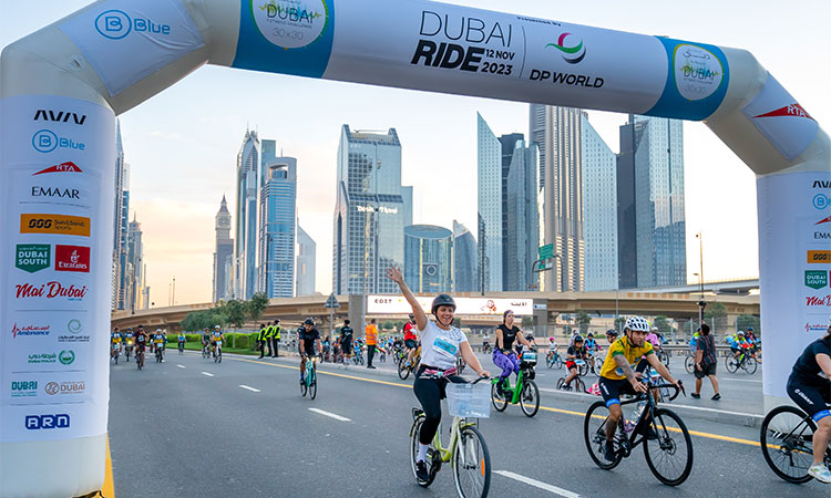 Dubai Ride takes over 35,000 cyclists on Sheikh Zayed Road