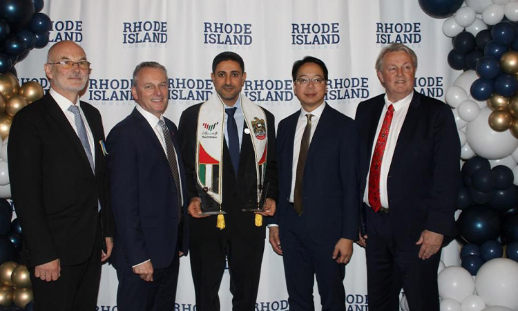 Emirati entrepreneur Dr. Khalifa Saif Almuheirbi triumphs with best man in Real Estate Award at the 2023 Go Global Awards in Rhode Island, USA 