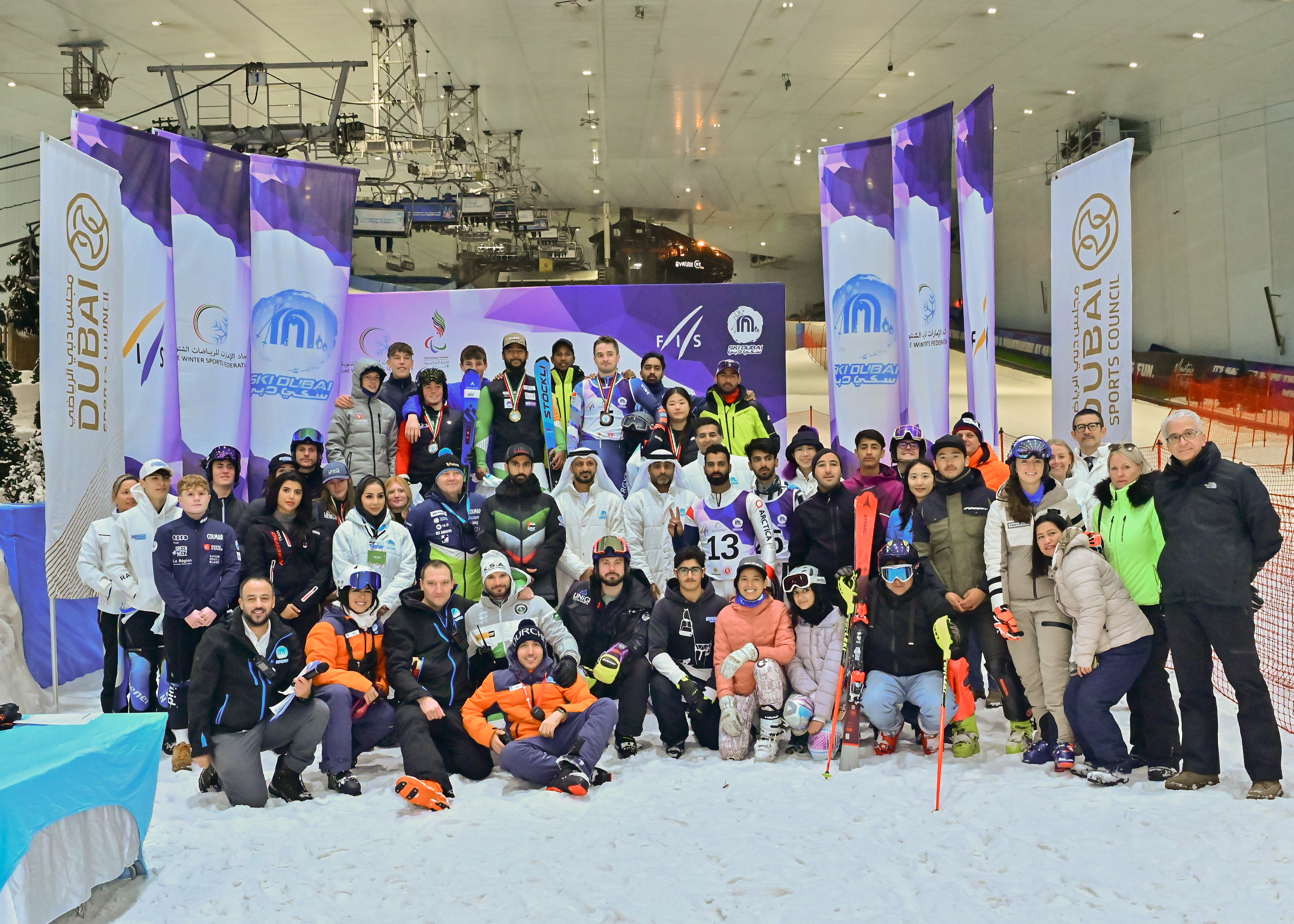 18 countries participated in UAE Para Alpine  Ski Slalom, FIA Alpine Ski Slalom events in Dubai   