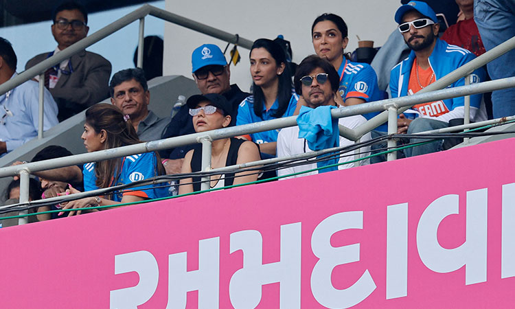 Bollywood actors reach stadium to cheer Indian team for World Cup final