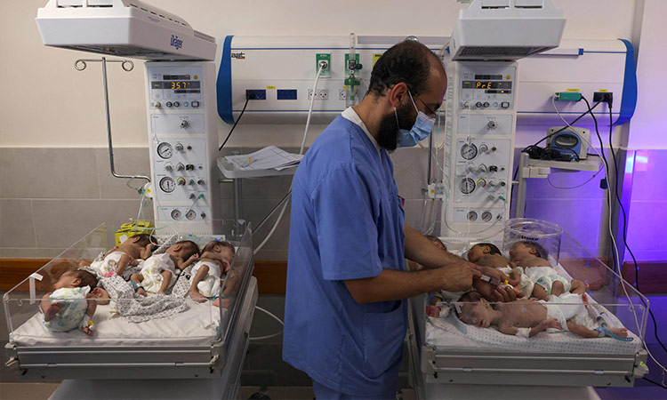 31 premature babies evacuated  from Al-Shifa Hospital to UAE-run Al Helal Hospital in Rafah