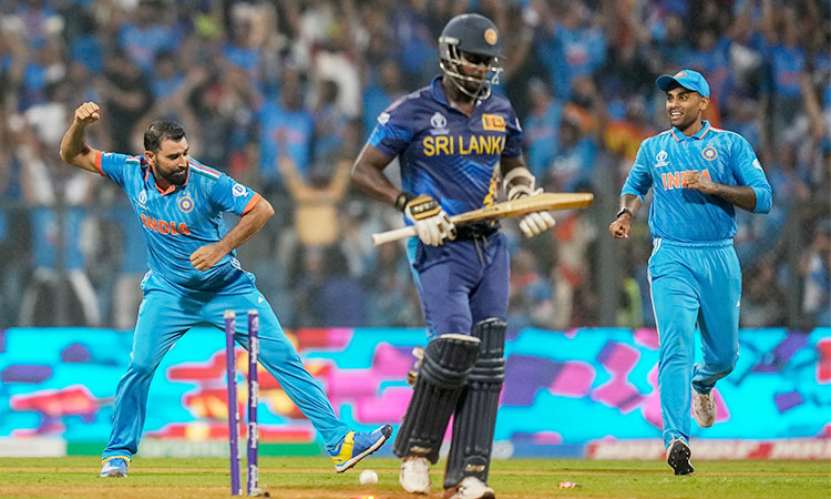  India dismantle Sri Lanka to book semifinal spot at Cricket World Cup with 302-run win