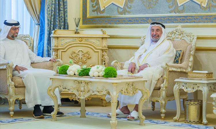 Sultan meets Al Mazrouei, receives briefing on UAE's key energy projects