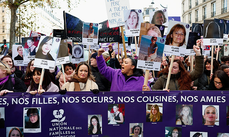 Thousands march across globe to denounce violence against women