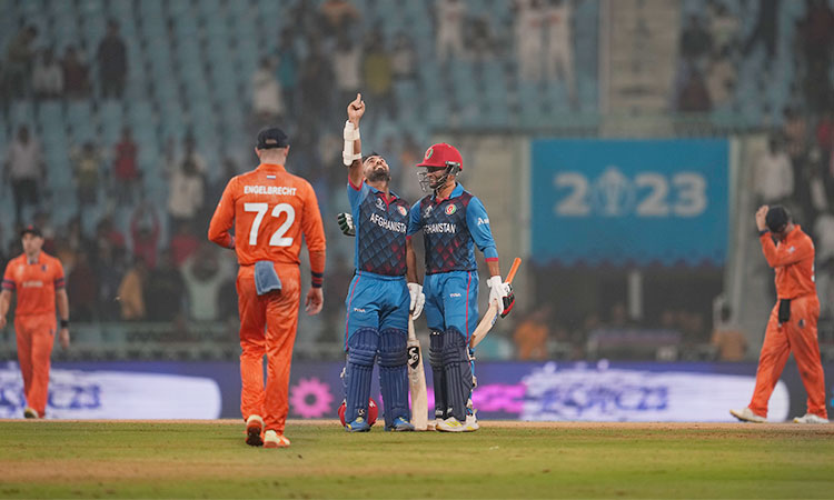 Big win over Netherlands keeps Afghanistan in hunt for Cricket World Cup semifinal spot