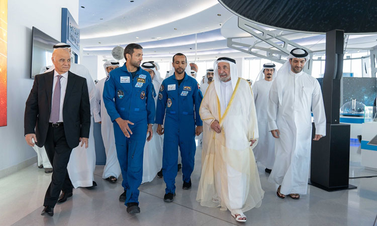 Sheikh Sultan receives Emirati astronauts Al Neyadi and Al Mansoori in Sharjah